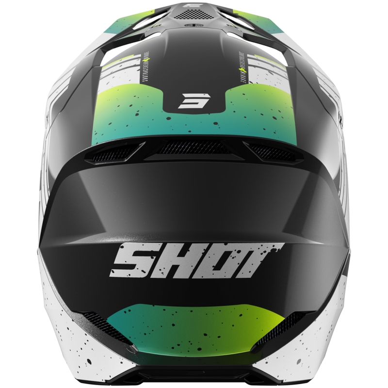 Motocross kaciga Shot Furious Mirage plavo-fluo žuta