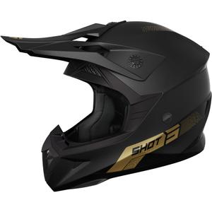 Motocross kaciga Shot Pulse Element mat zlatna