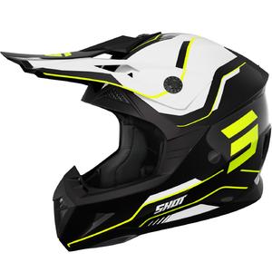 Dječja kaciga za motocross Shot Pulse Lines crno-fluo žuta