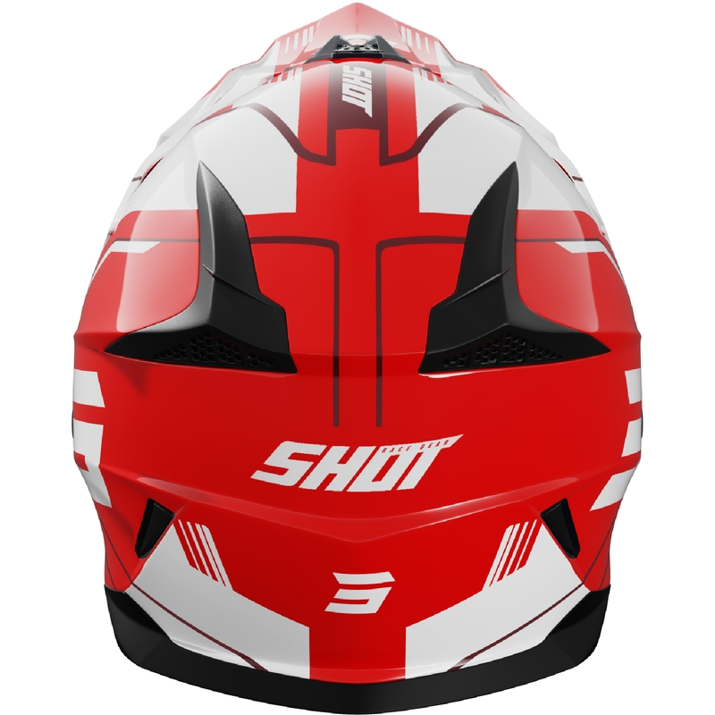 Dječja kaciga za motocross Shot Pulse Lines crvena