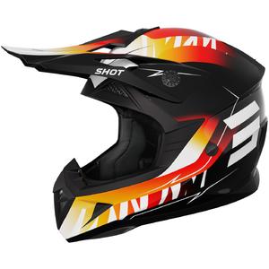 Dječja kaciga za motocross Shot Pulse X-Trem narančasto-crvena