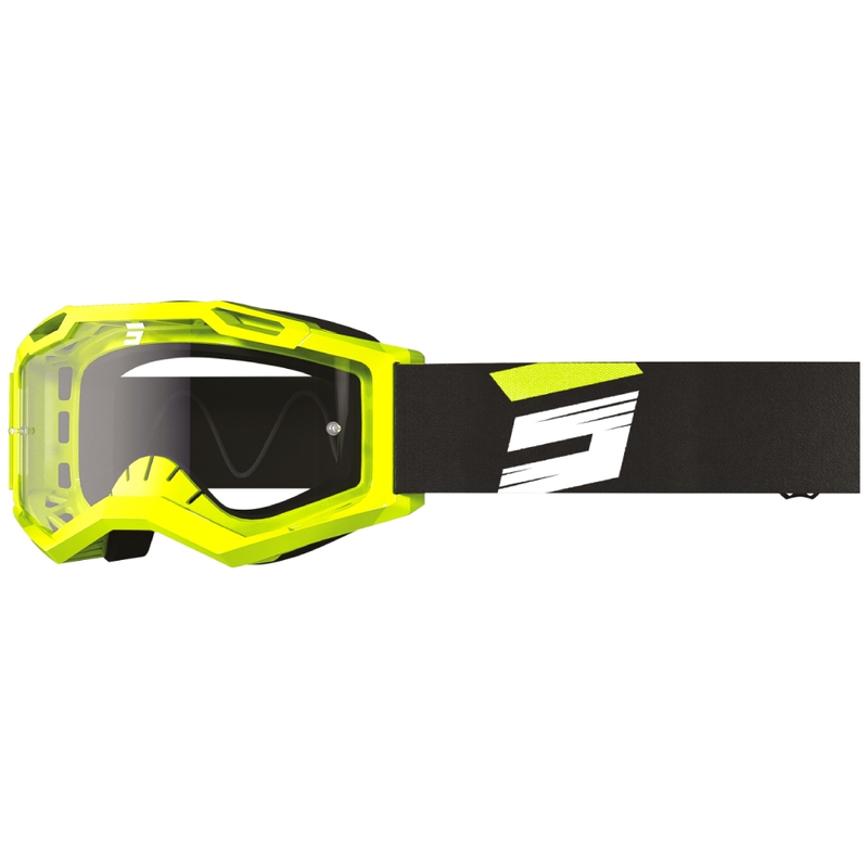 Naočale za motocross Shot Assault 2.0 Claw fluo žute s prozirnim pleksiglasom