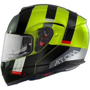 Motociklistička kaciga na preklop MT Atom SV Gorex C3 crno-siva-fluo žuta rasprodaja