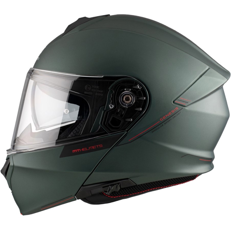 Motociklistička kaciga na preklop MT Genesis SV Solid A6 zelena mat