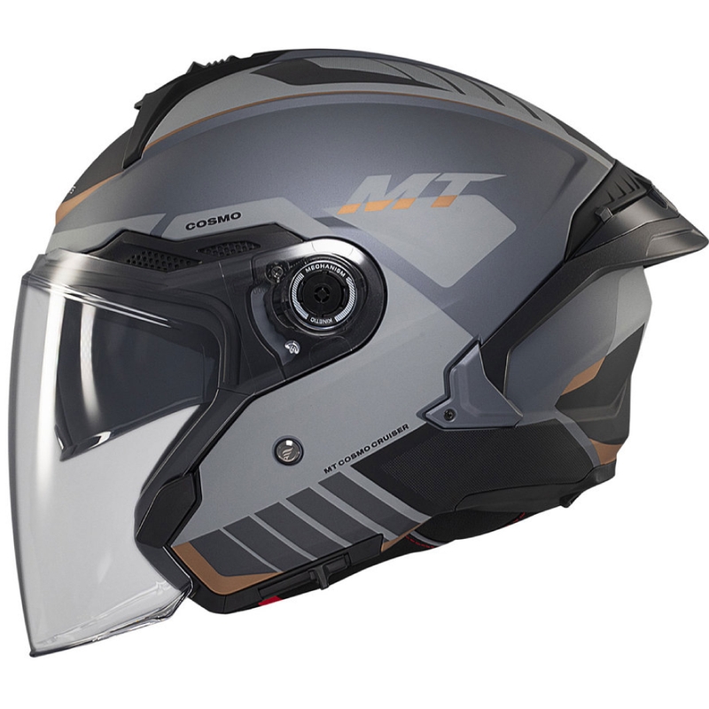 Otvorena kaciga MT Cosmo SV Cruiser mat sivo-crna