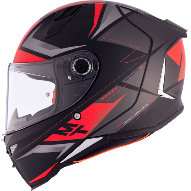 Integralna motociklistička kaciga MT REVENGE 2 S HATAX B5 crno-sivo-crvena