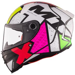 Integralna motociklistička kaciga MT REVENGE 2 S Light CO sjajna bijelo-rozo-žuta