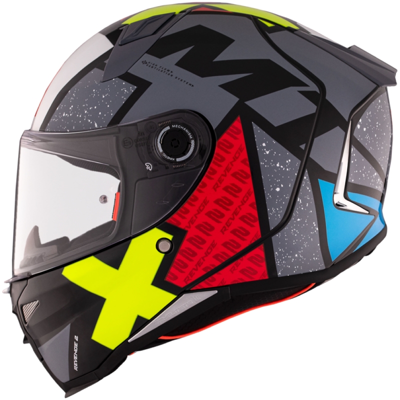 Integralna motociklistička kaciga MT REVENGE 2 S Light CO sjajna crno-crveno-žuta
