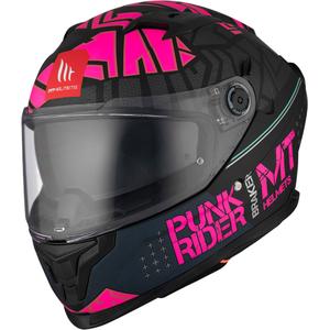 Integrální helma na motorku MT BRAKER SV PUNK RIDER B8 černo-růžová