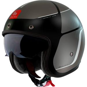 Otvorena motociklistička kaciga MT Le Mans 2 SV Luther mat crno-siva