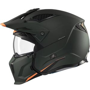 Otvorena kaciga s maskom MT Streetfighter SV S Solid A6 mat zelena