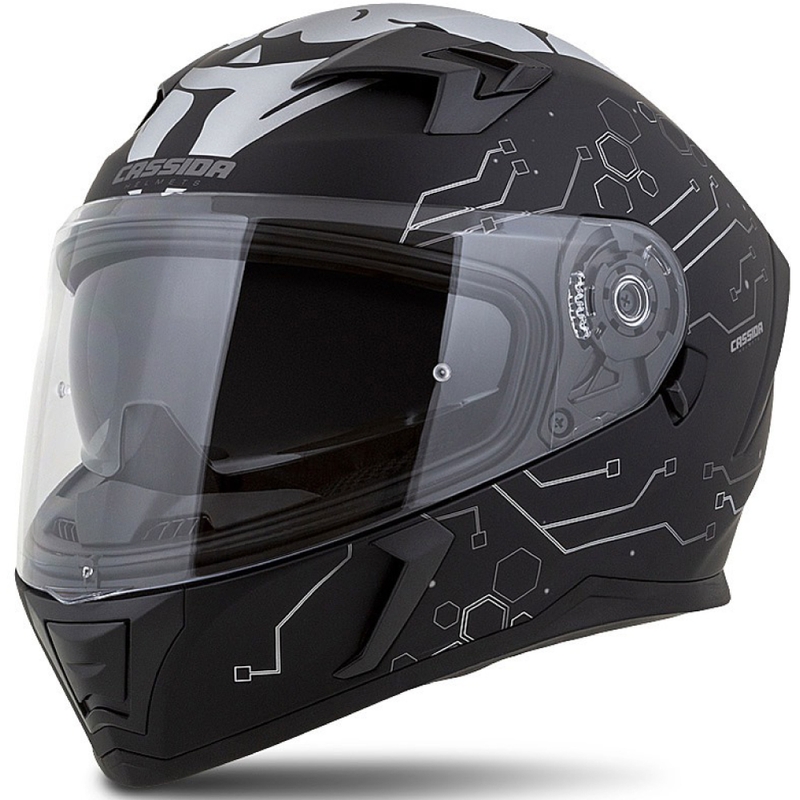 Integralna motociklistička kaciga Cassida 3.0 Hack Vision sivo-srebrno-crna mat rasprodaja