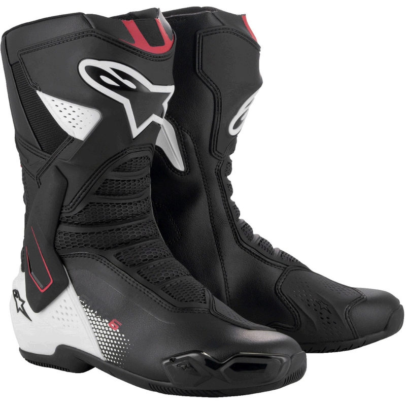 Motorističke čizme Alpinestars SMX-6 3 crno-bijelo-crvene