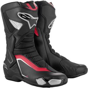 Motorističke čizme Alpinestars SMX-6 3 crno-srebrno-crvene