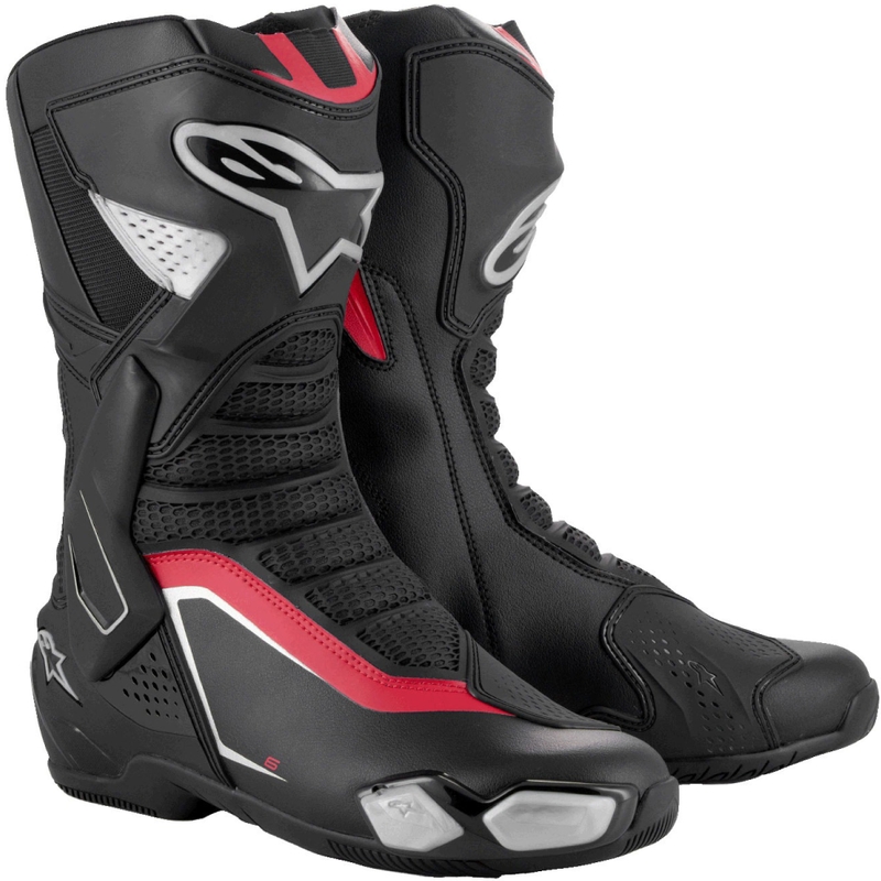 Motorističke čizme Alpinestars SMX-6 3 crno-srebrno-crvene