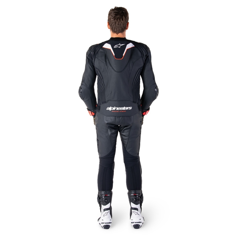 Kožna motoristička jakna Alpinestars Missile 3 Ignition crno-bijela