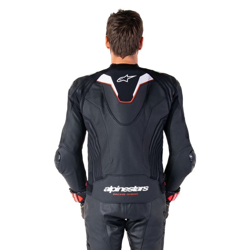 Kožna motoristička jakna Alpinestars Missile 3 Ignition crno-bijela