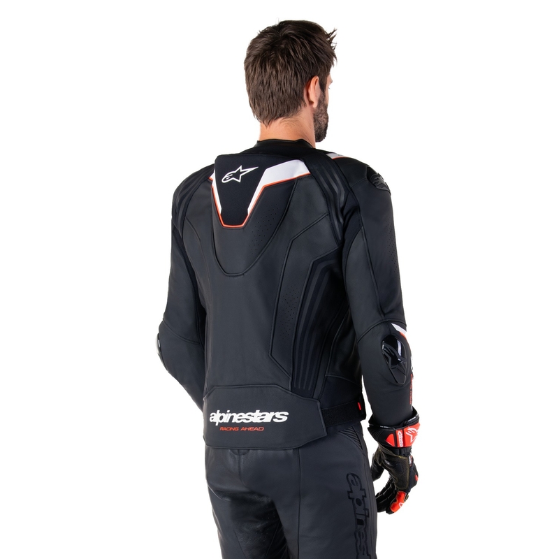 Kožna motoristička jakna Alpinestars Missile 3 Ignition crno-bijela