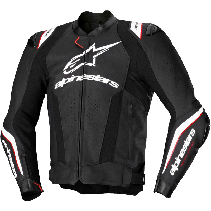Kožna motoristička jakna Alpinestars Missile 3 Ignition crno-bijela