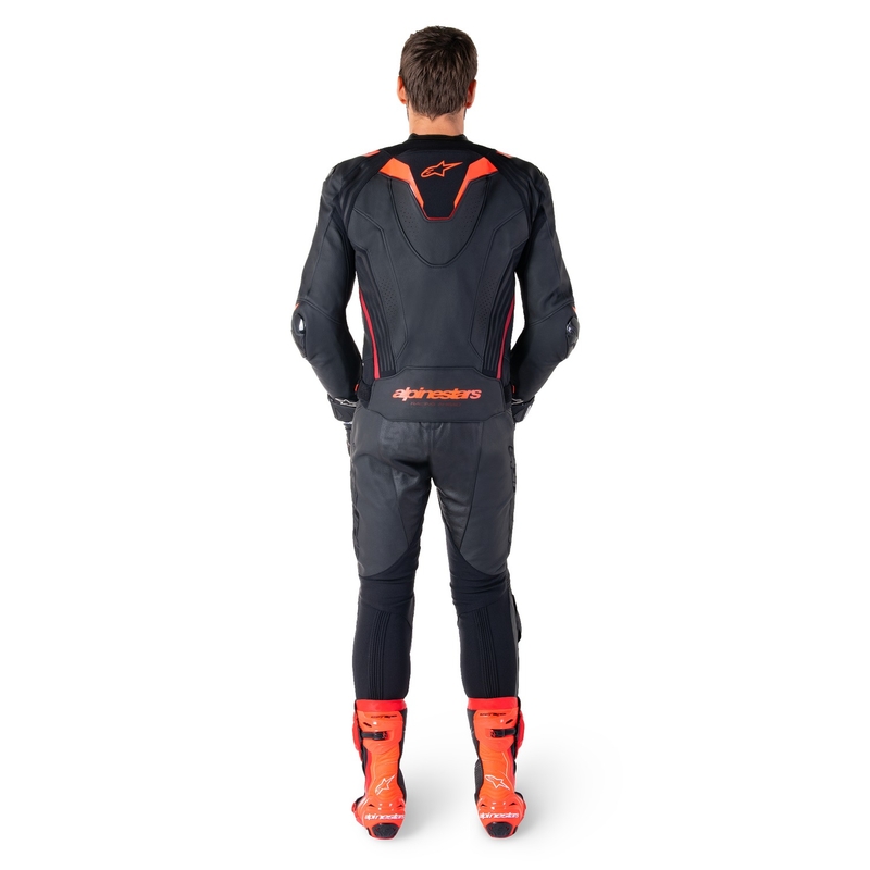 Alpinestars Missile 3 Ignition kožna motociklistička jakna crna-fluo crvena-tamno crvena