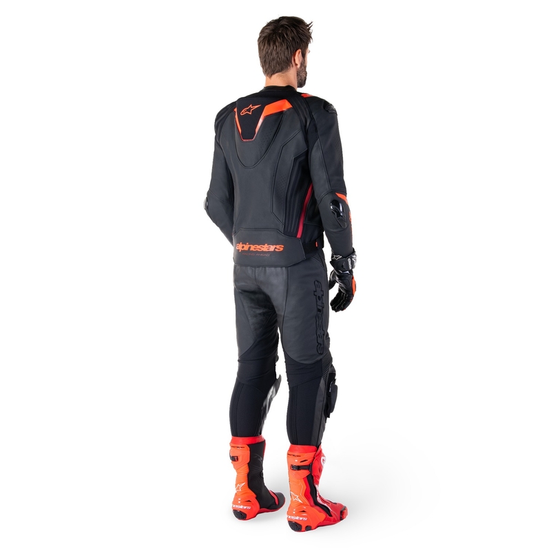 Alpinestars Missile 3 Ignition kožna motociklistička jakna crna-fluo crvena-tamno crvena