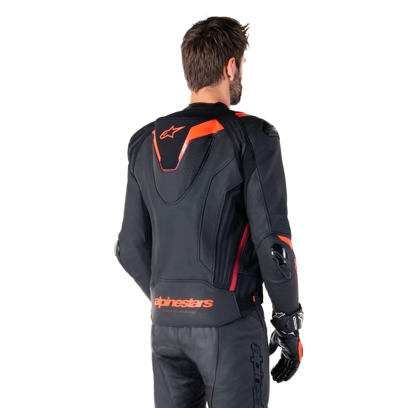 Alpinestars Missile 3 Ignition kožna motociklistička jakna crna-fluo crvena-tamno crvena