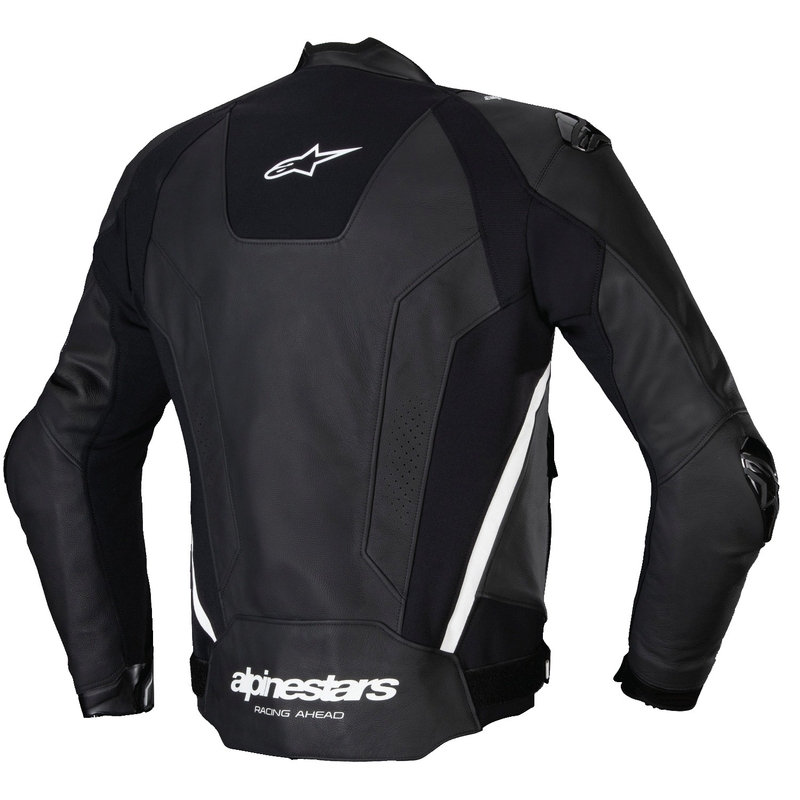 Kožna motoristička jakna Alpinestars Missile 3 crno-bijela