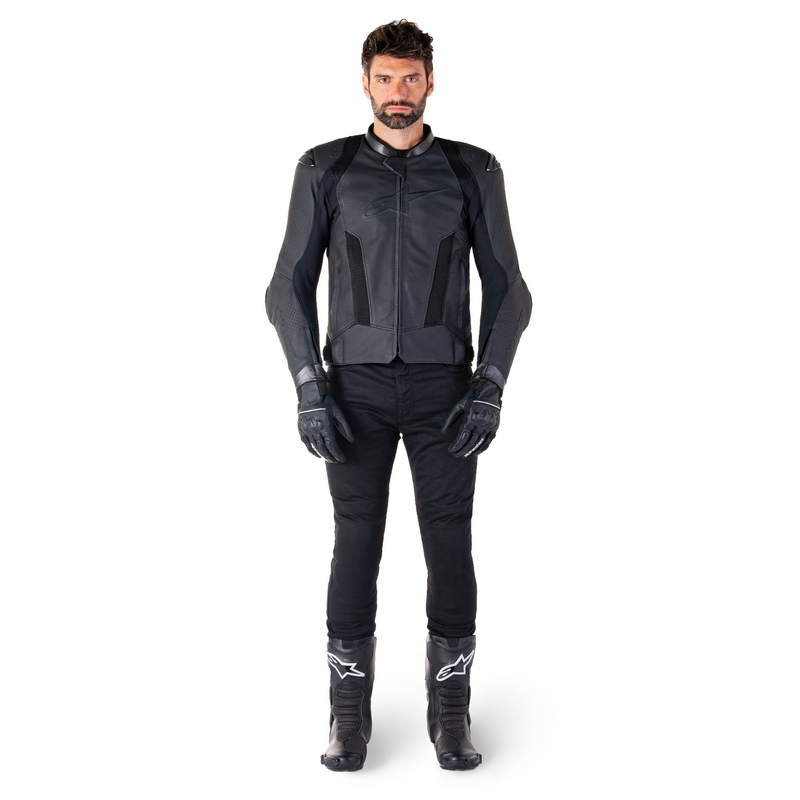 Alpinestars Missile 3 Airflow kožna motoristička jakna crno-crna