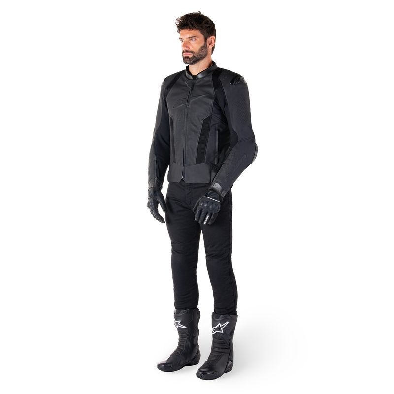 Alpinestars Missile 3 Airflow kožna motoristička jakna crno-crna