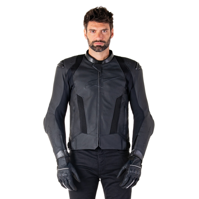 Alpinestars Missile 3 Airflow kožna motoristička jakna crno-crna