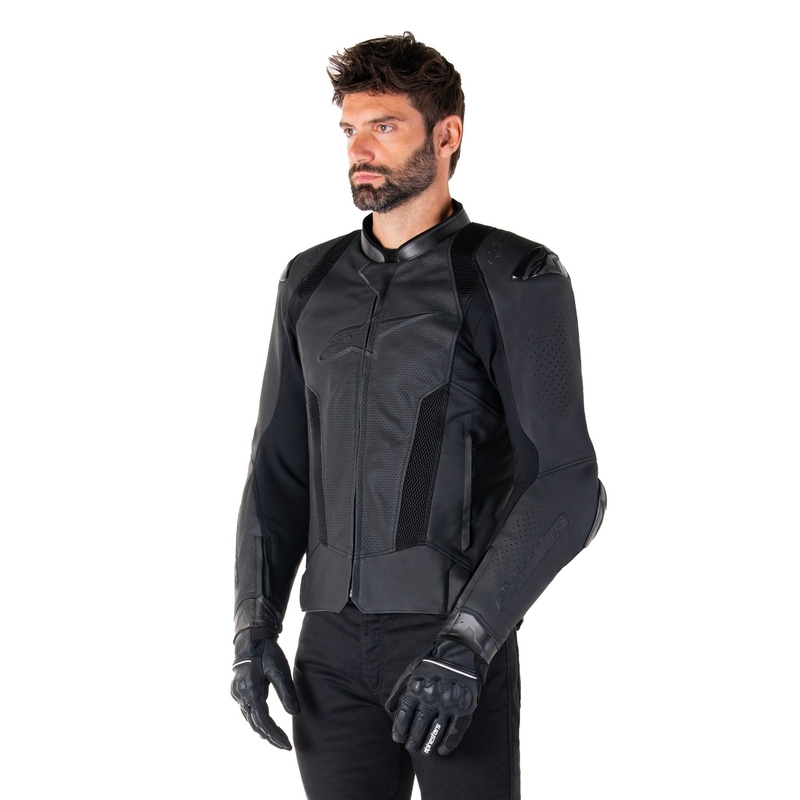 Alpinestars Missile 3 Airflow kožna motoristička jakna crno-crna