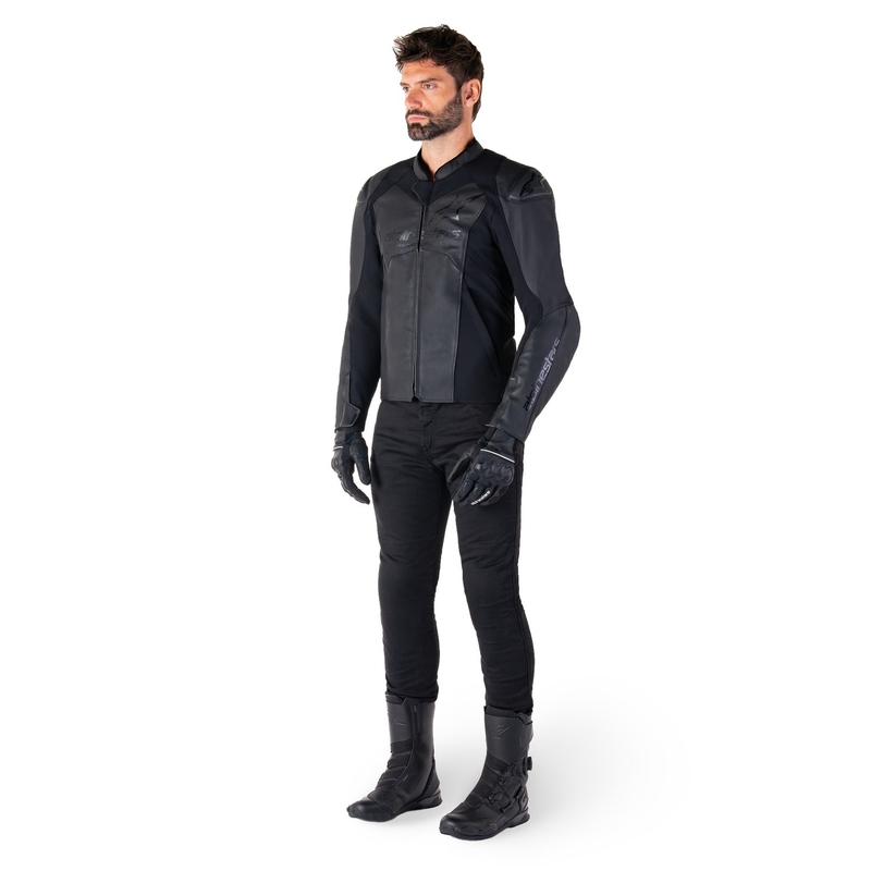 Alpinestars Faster 3 kožna motociklistička jakna crno-crna