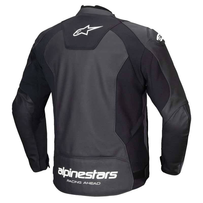 Kožna motoristička jakna Alpinestars Faster 3 crno-bijela