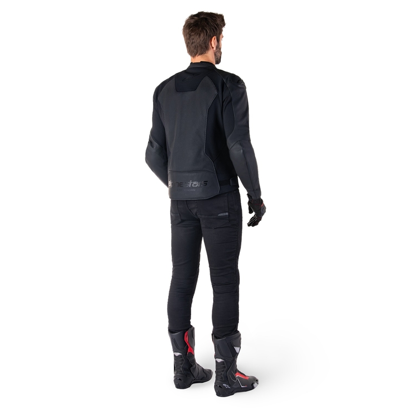 Alpinestars Faster 3 Airflow kožna motoristička jakna crno-crna