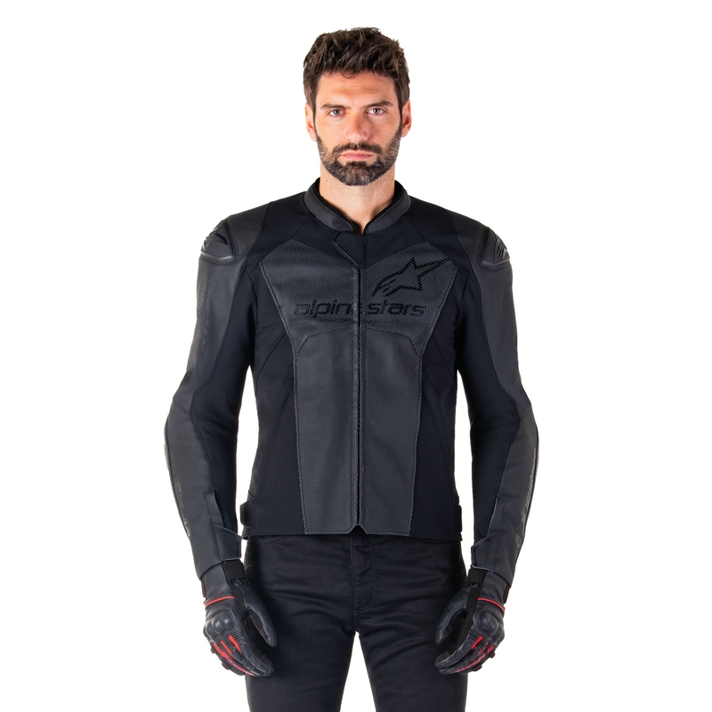 Alpinestars Faster 3 Airflow kožna motoristička jakna crno-crna