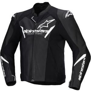Kožna motoristička jakna Alpinestars Faster 3 Airflow crno-bijela