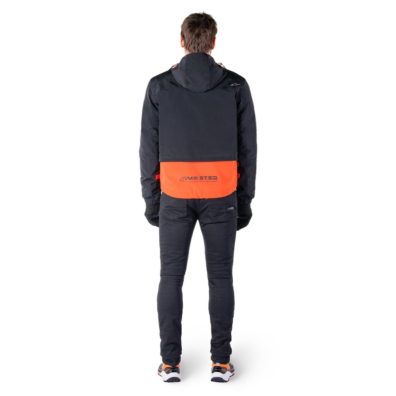 Motociklistička jakna Alpinestars Mootant Waterproof Parka crno-fluo narančasta
