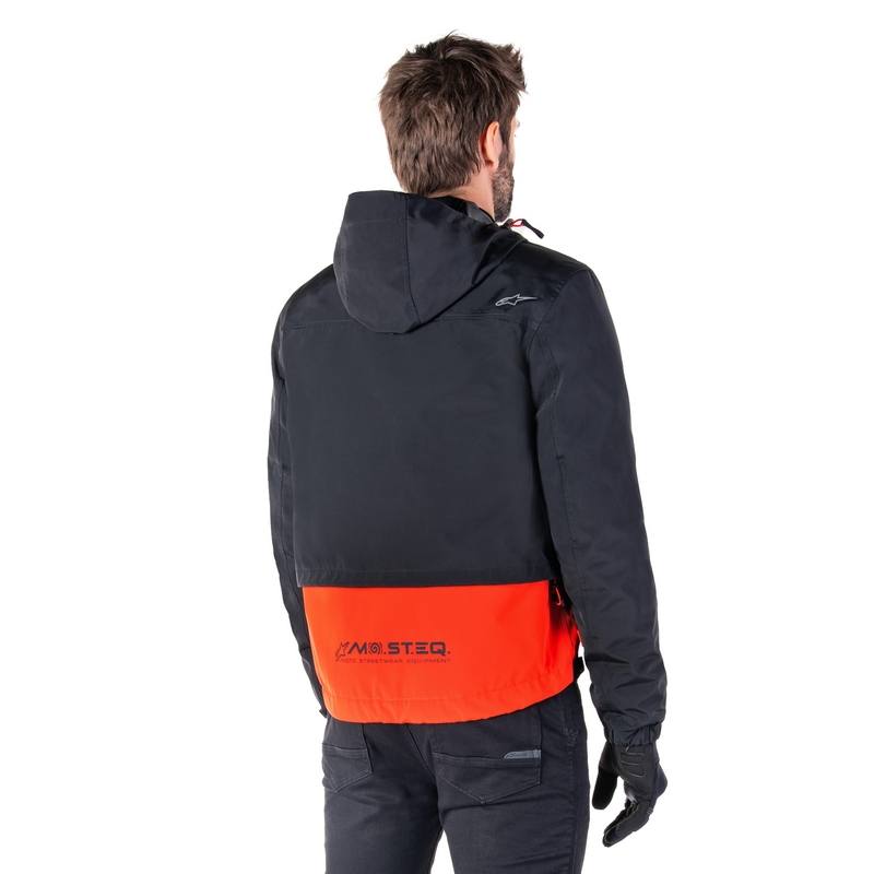 Motociklistička jakna Alpinestars Mootant Waterproof Parka crno-fluo narančasta