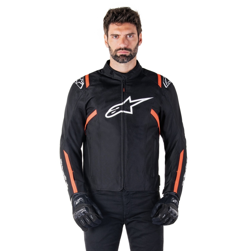 Alpinestars T-SPS 2 Vodootporna motociklistička jakna crno-bijelo-fluo crvena