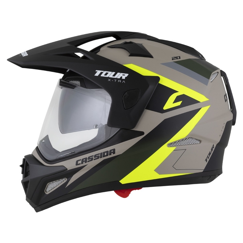 Enduro kaciga Cassida Tour 2.0 X-tra mat sand-fluo žuto-zeleno-crna