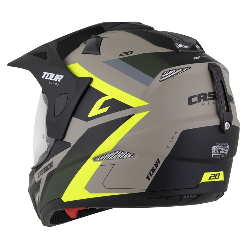 Enduro kaciga Cassida Tour 2.0 X-tra mat sand-fluo žuto-zeleno-crna
