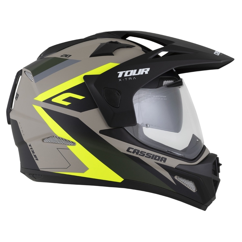 Enduro kaciga Cassida Tour 2.0 X-tra mat sand-fluo žuto-zeleno-crna
