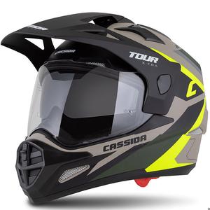Enduro kaciga Cassida Tour 2.0 X-tra mat sand-fluo žuto-zeleno-crna