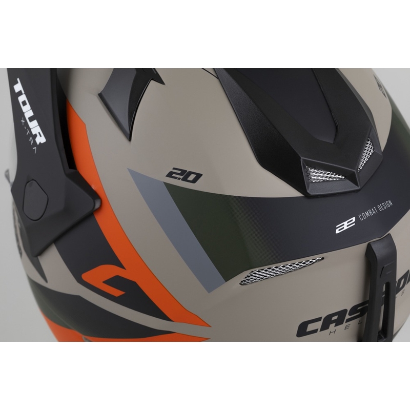 Enduro kaciga Cassida Tour 2.0 X-tra mat pješčano-narančasto-zeleno-crna