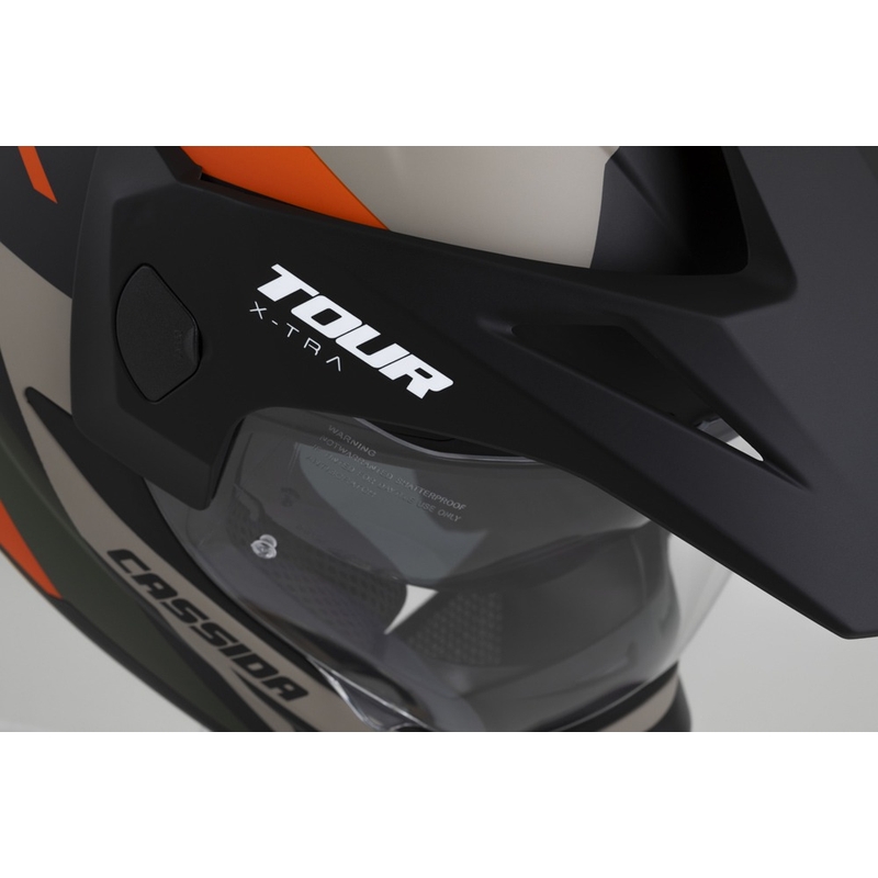 Enduro kaciga Cassida Tour 2.0 X-tra mat pješčano-narančasto-zeleno-crna