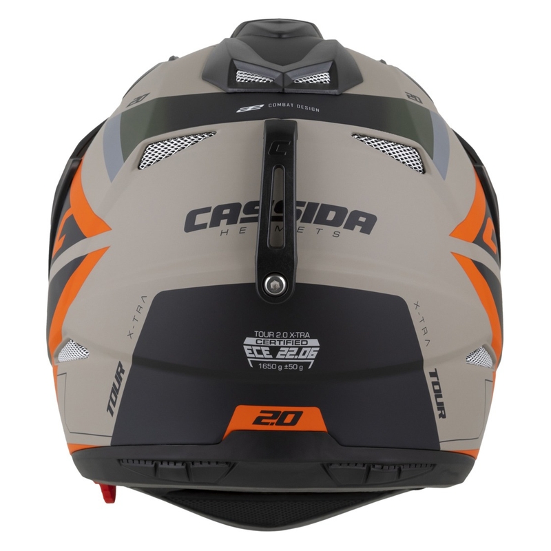 Enduro kaciga Cassida Tour 2.0 X-tra mat pješčano-narančasto-zeleno-crna