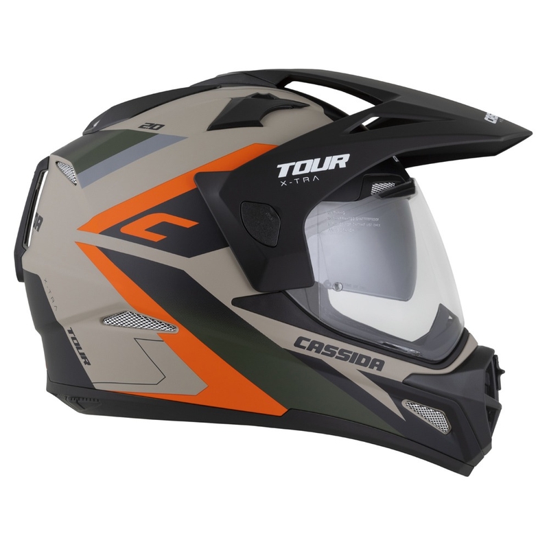 Enduro kaciga Cassida Tour 2.0 X-tra mat pješčano-narančasto-zeleno-crna