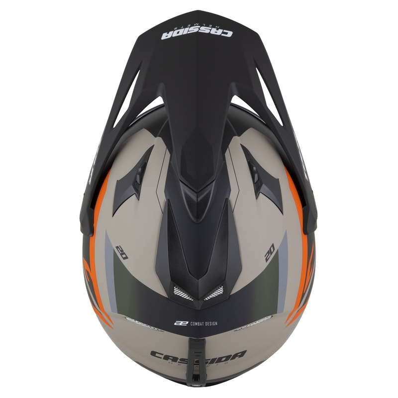 Enduro kaciga Cassida Tour 2.0 X-tra mat pješčano-narančasto-zeleno-crna