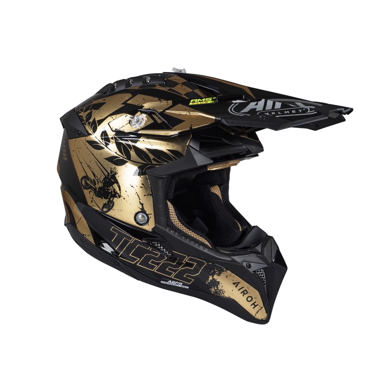 Motocross kaciga Airoh Aviator 3.0 "TC 222 THE LEGEND" crno-zlatna