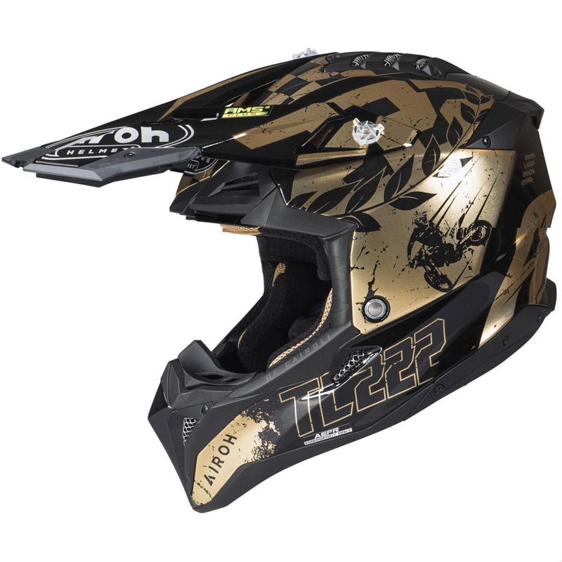 Motocross kaciga Airoh Aviator 3.0 "TC 222 THE LEGEND" crno-zlatna